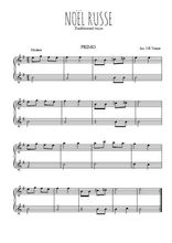 Téléchargez l'arrangement pour piano 4 mains de la partition de noel-russe en PDF